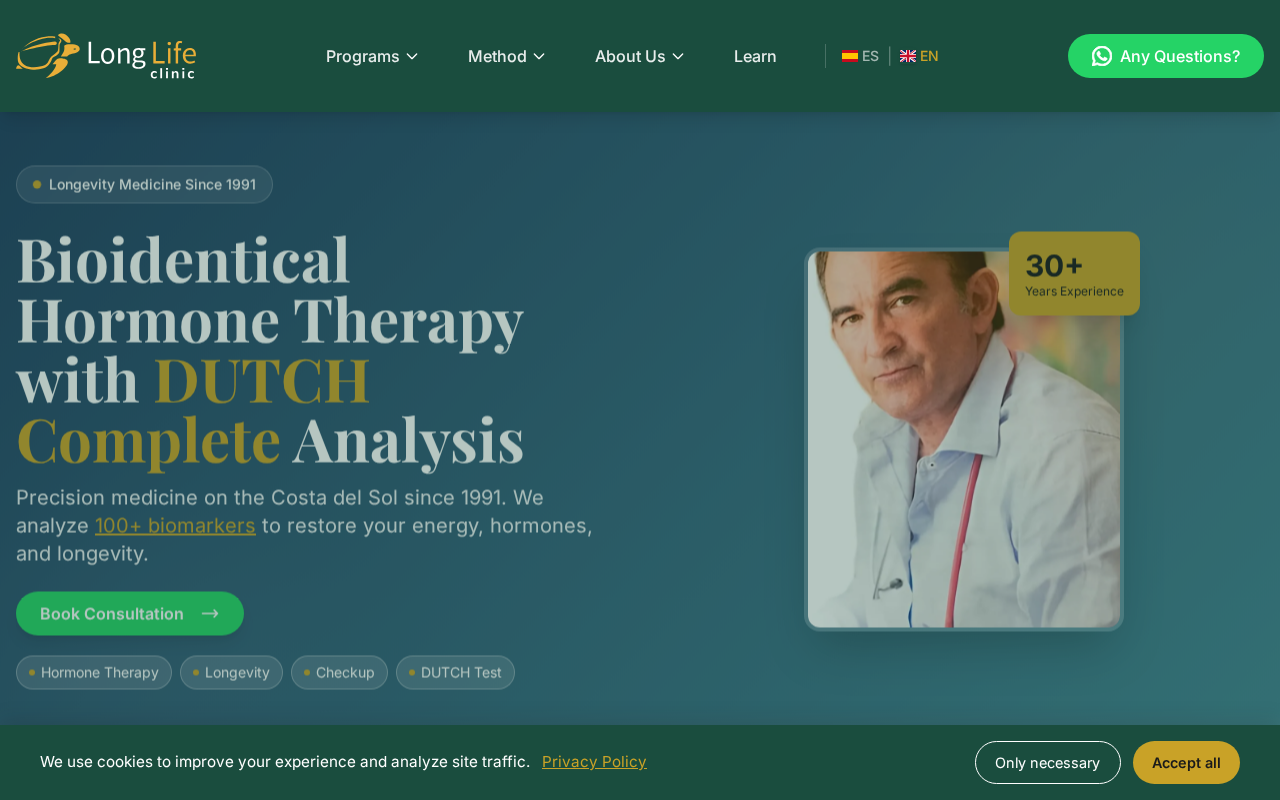 Long Life Clinic — web optimizada por ImpulsaMed